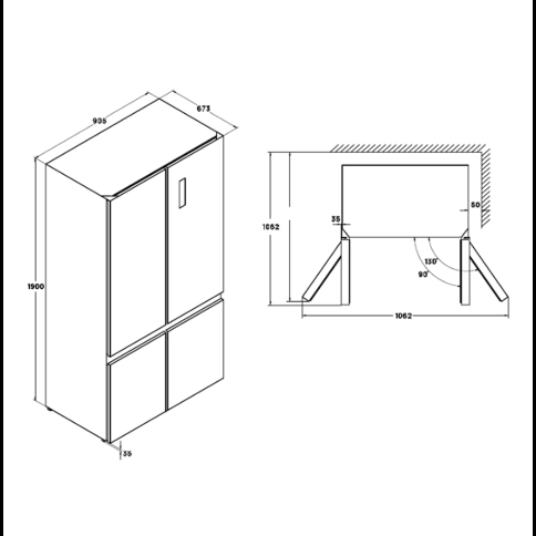 Холодильник Cross Door VARD VRK190N